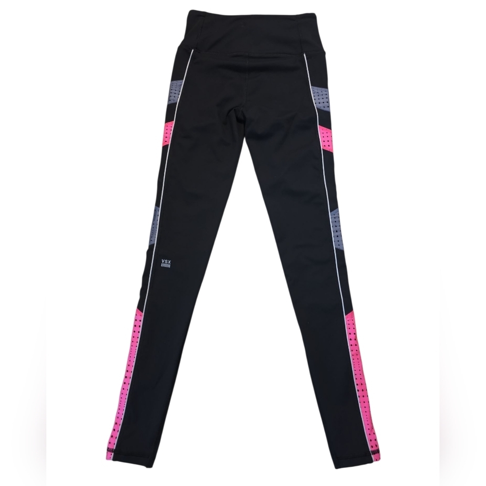 Victoria's Secret Leggings Black and Pink womens Sports Size XS PINK - Picture 2 of 5